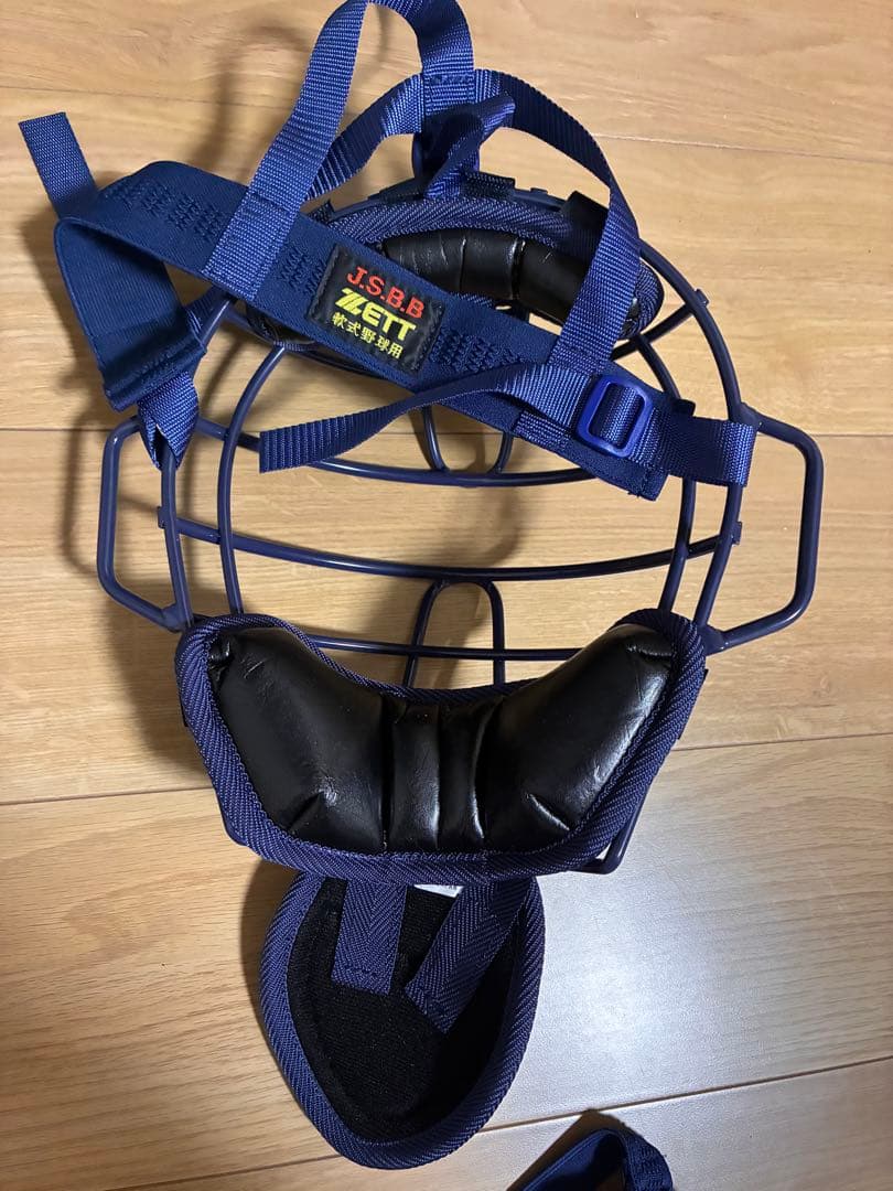 ZETT 少年軟式キャッチャー用防具3点セット ネイビー
