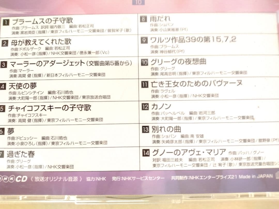 「貴重演奏収録 」 NHK名曲アルバム 10枚セット　曲の説明書付き
