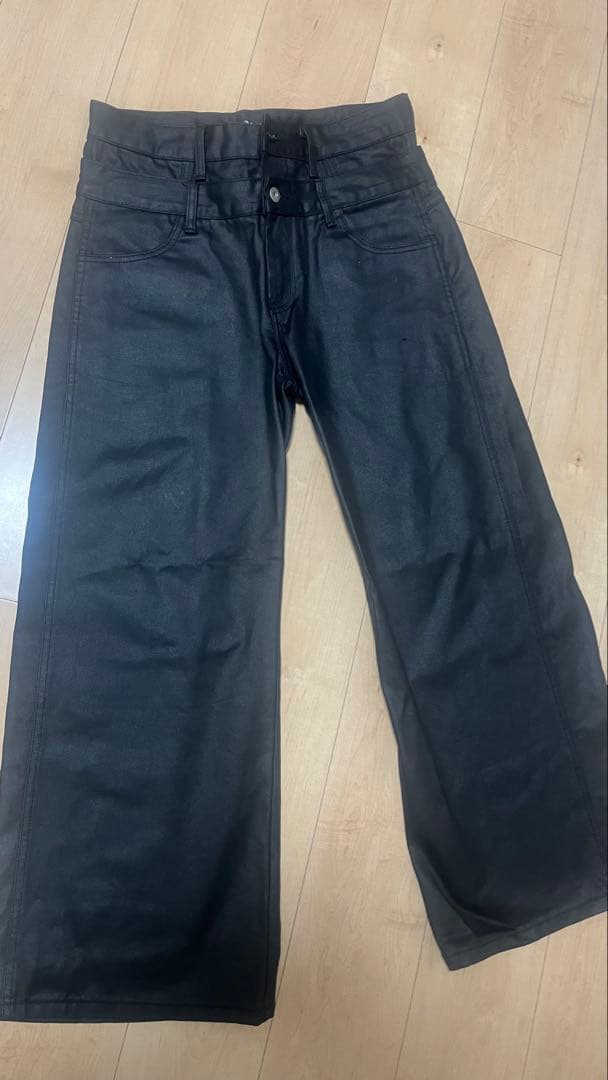 Asapmode Waxed Stacked Pants M エーサップモード