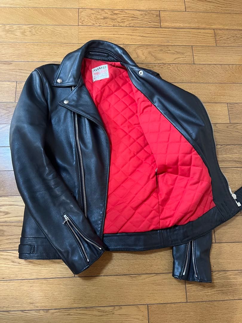着丈変更前ロング丈仕様ルイスレザー 441Tサイクロン