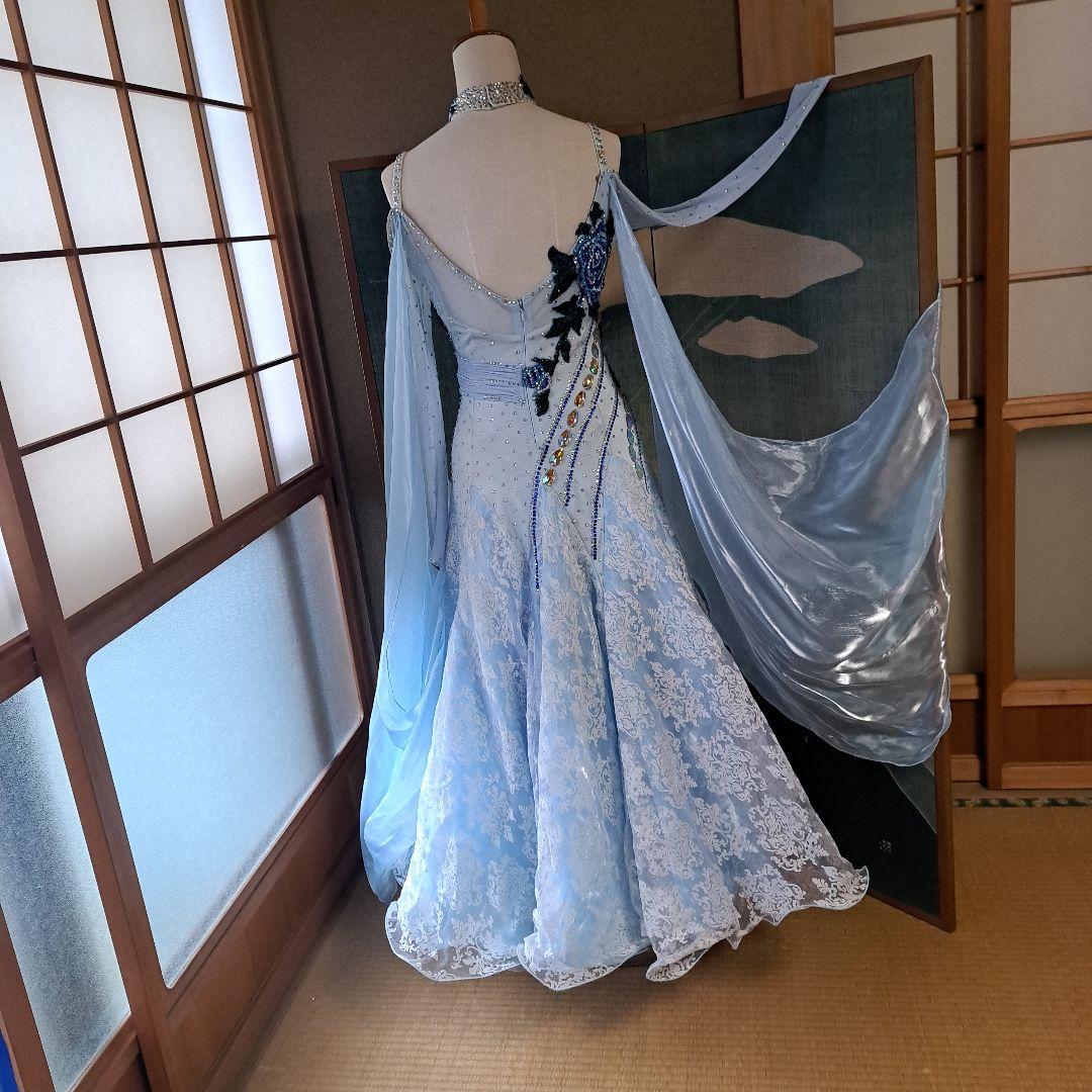 社交ダンス用水色ドレス