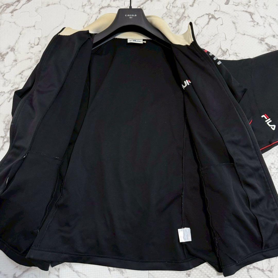 FILA フィラ セットアップ トラックジャケットL パンツM ブラック