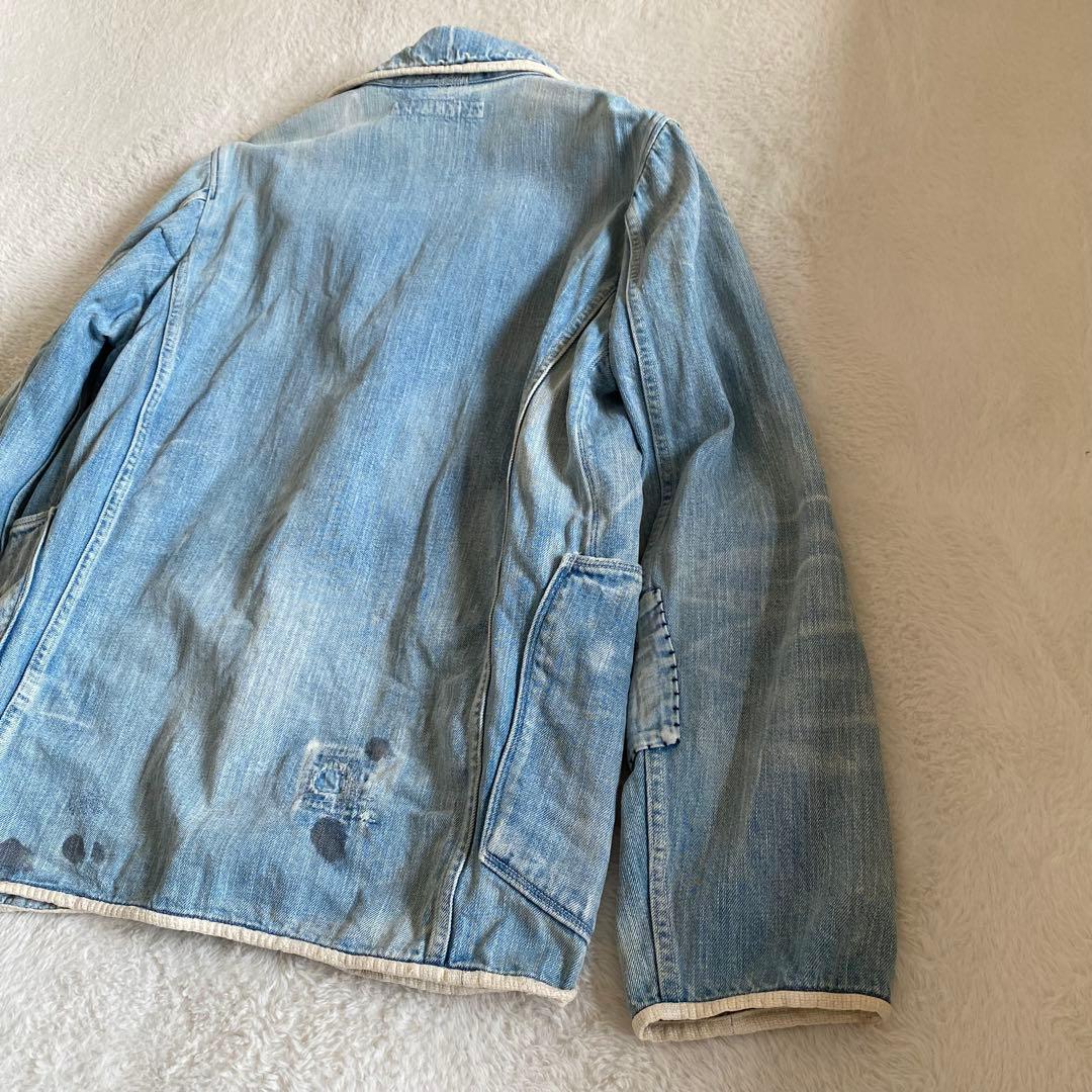 KAPITAL デニムジャケット　ヴィンテージ加工　テーラード　日本製　M