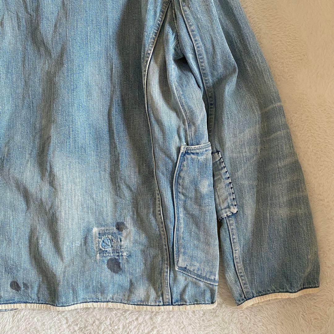 KAPITAL デニムジャケット　ヴィンテージ加工　テーラード　日本製　M