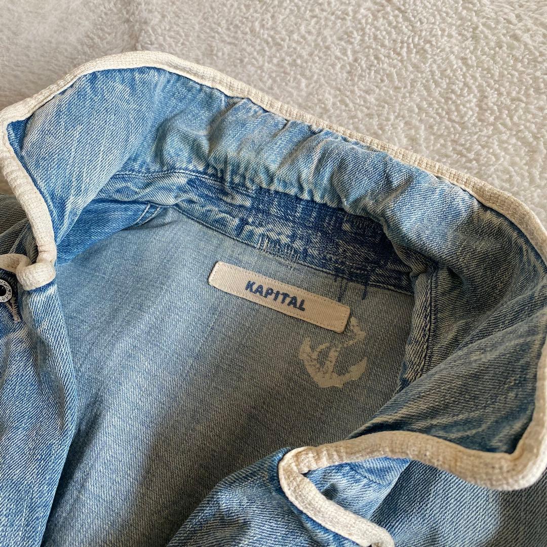 KAPITAL デニムジャケット　ヴィンテージ加工　テーラード　日本製　M