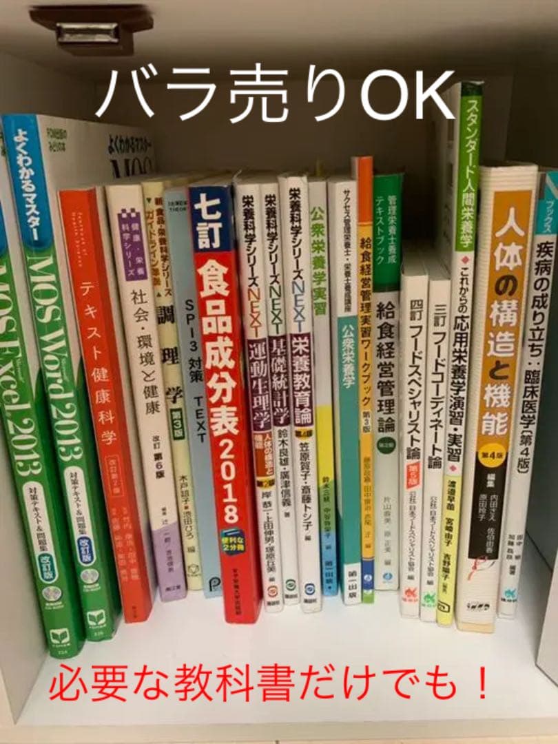 栄養士　教科書　(最安値700円)①