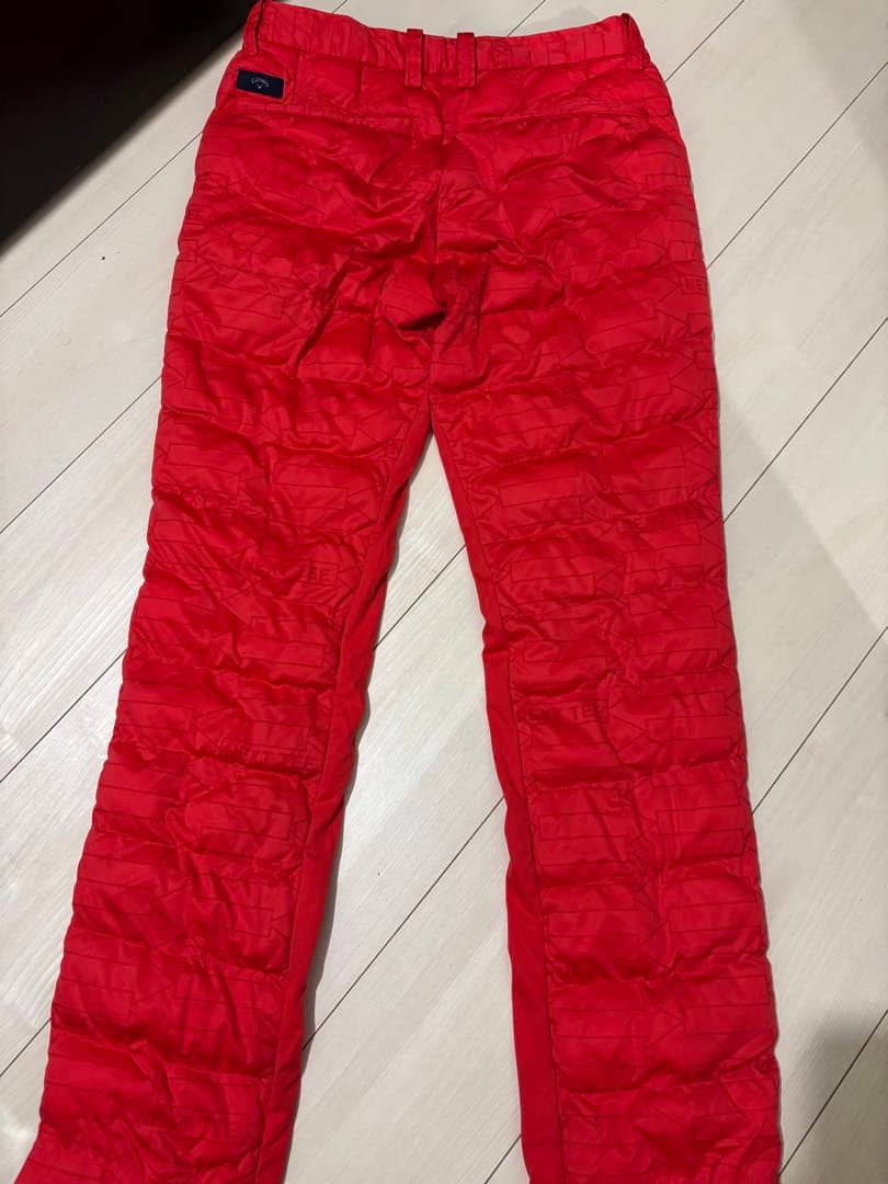 【美品】Callaway Golfパンツ　中綿パンツ　赤　ゴルフパンツ
