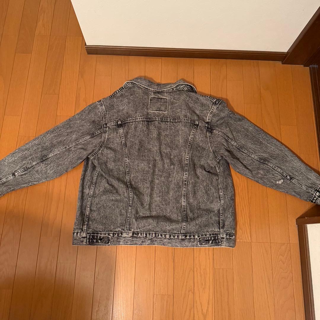 Levi's リラックスフィット ブラックデニムジャケット L