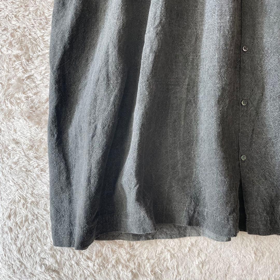 イチアンティークス ichi antiquites 炭染めリネンワンピース F