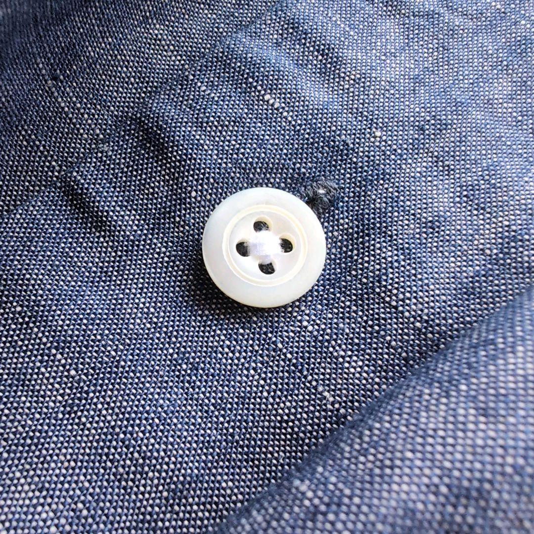 美品✨ コットンリネンダンガリーワンピース ウエストマーク サイズ3