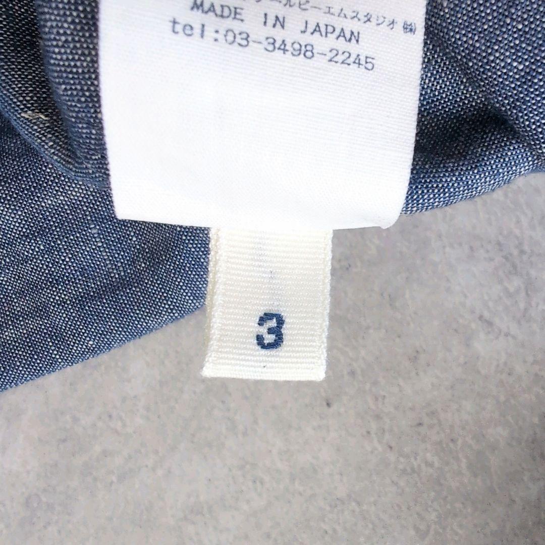 美品✨ コットンリネンダンガリーワンピース ウエストマーク サイズ3