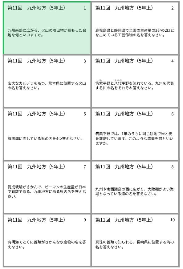予習シリーズ暗記カード【5年上 社会・理科1〜19回】 中学受験