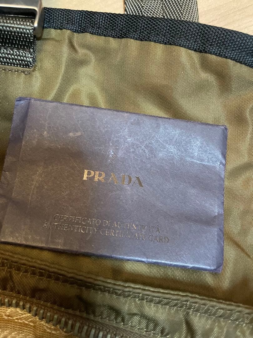 PRADA トートバッグ オリーブグリーン
