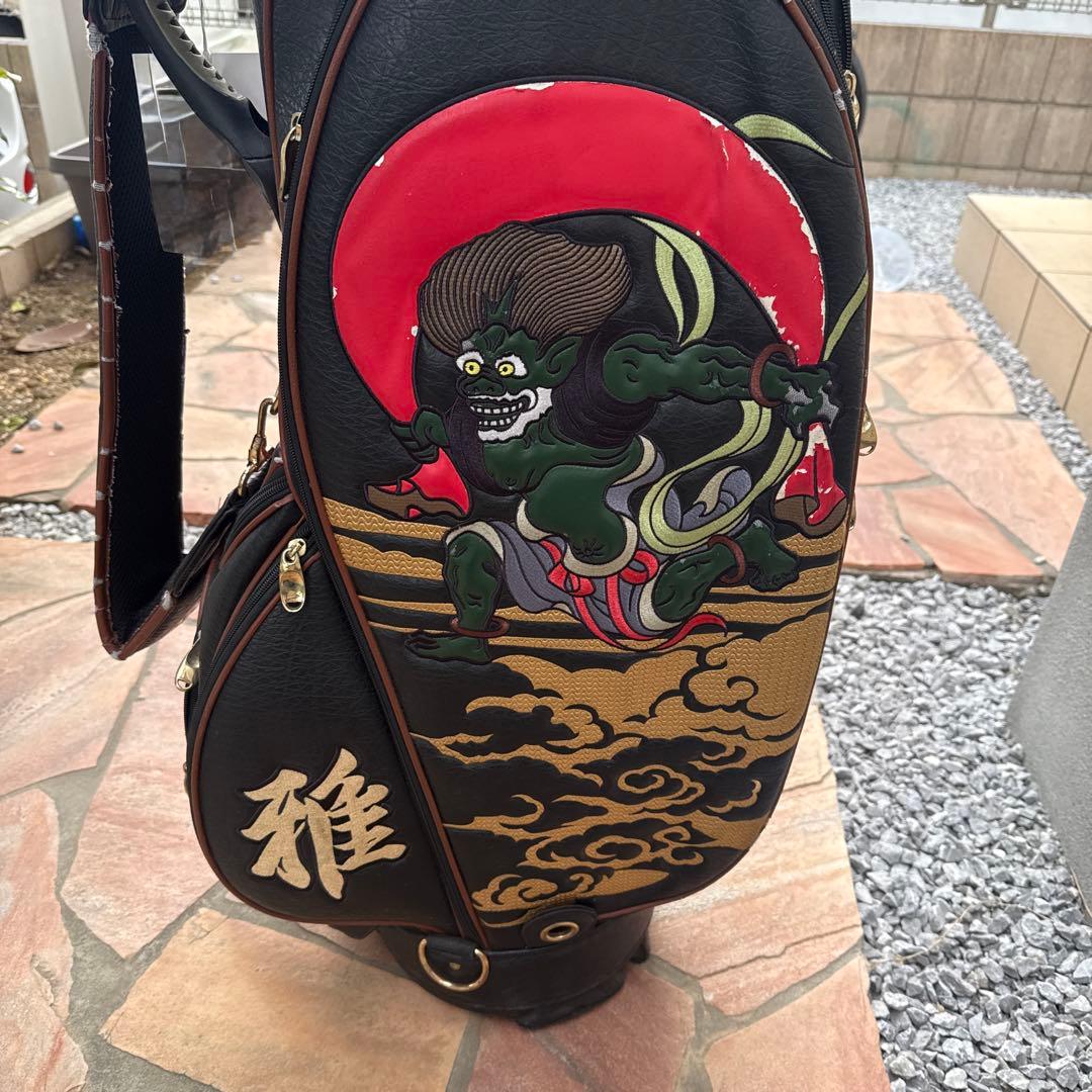 希少　日本工房　雅　風神雷神キャディバック