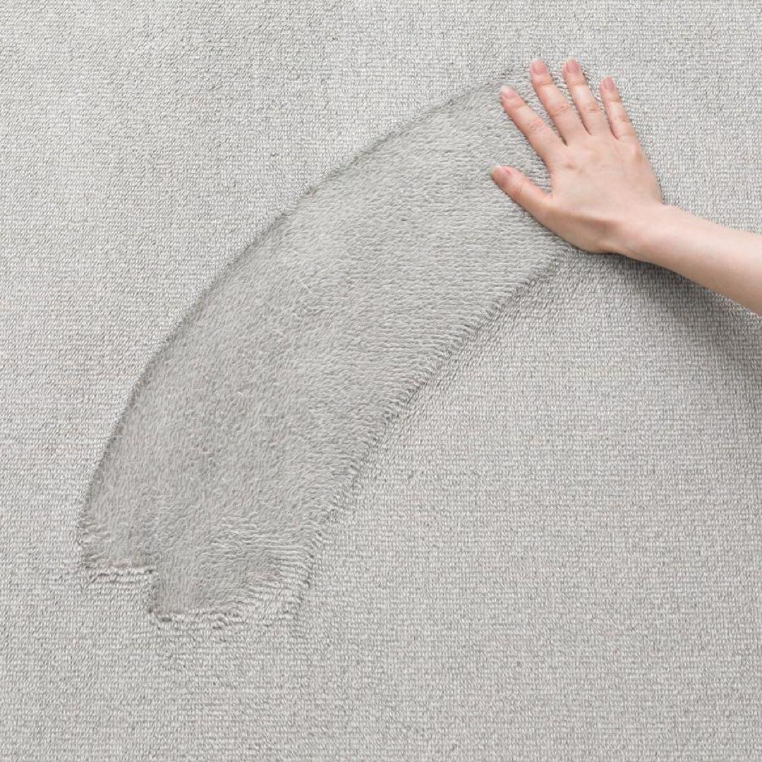 ニトリ　ウレタン入り 防汚加工 防ダニ加工 ラグ 185x185cm グレー