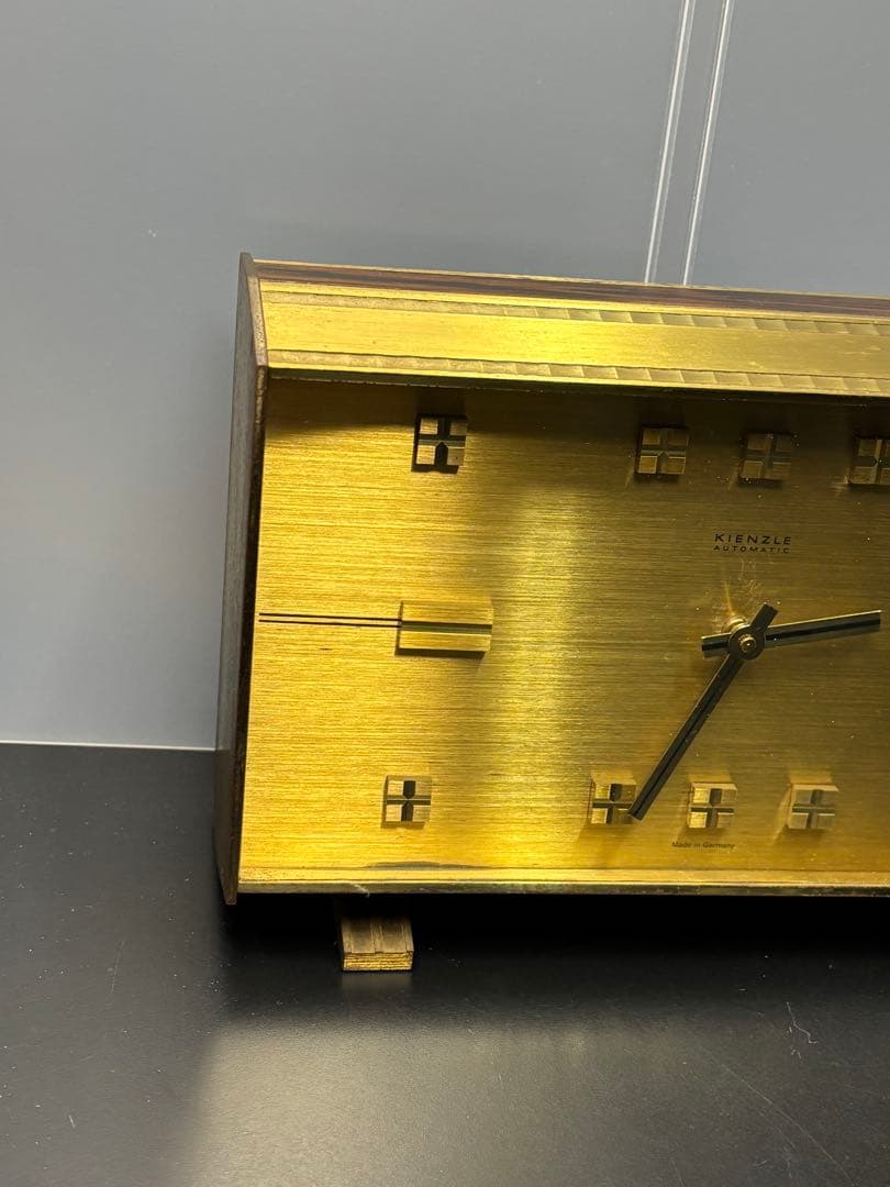 【稼働品】キンツレ KIENZLE ヴィンテージ置き時計 オートマチック ドイツ