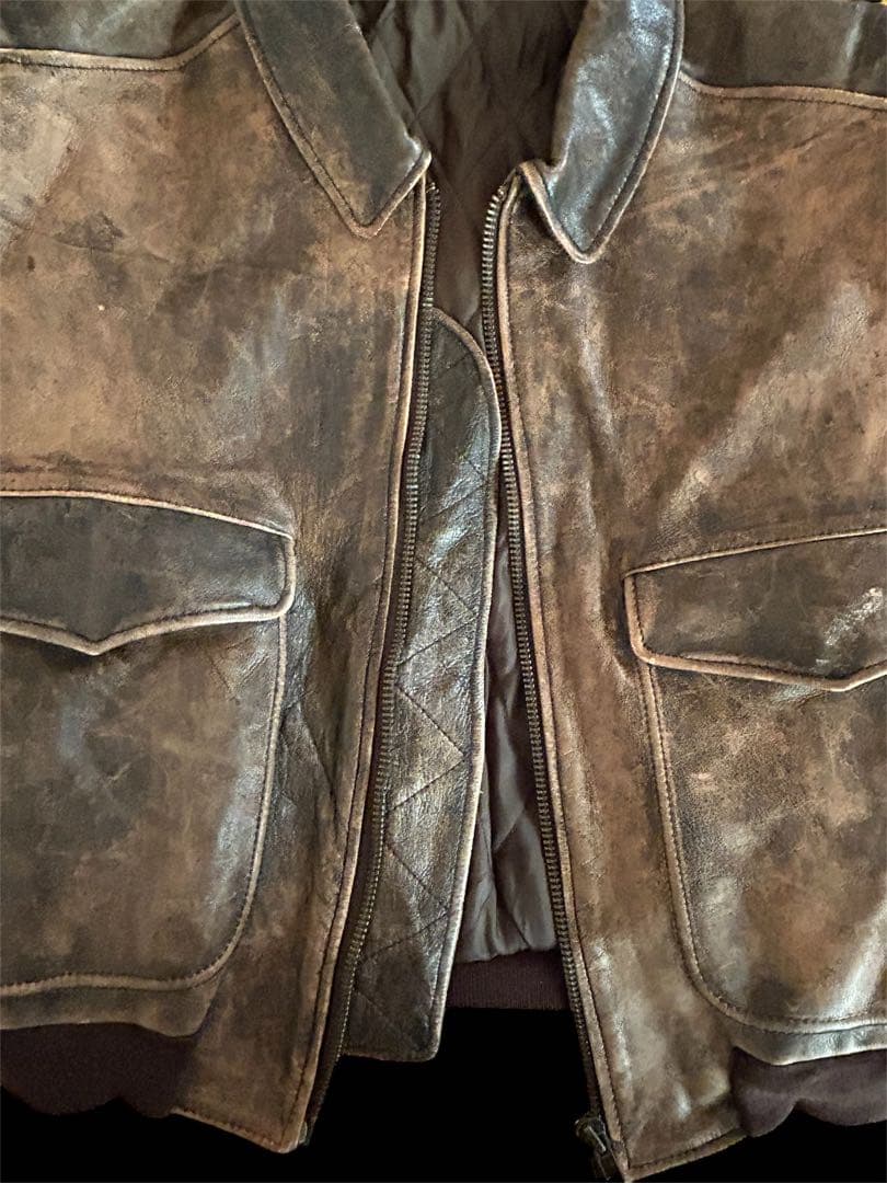 古着　HUGO BOSS レザージャケット　48