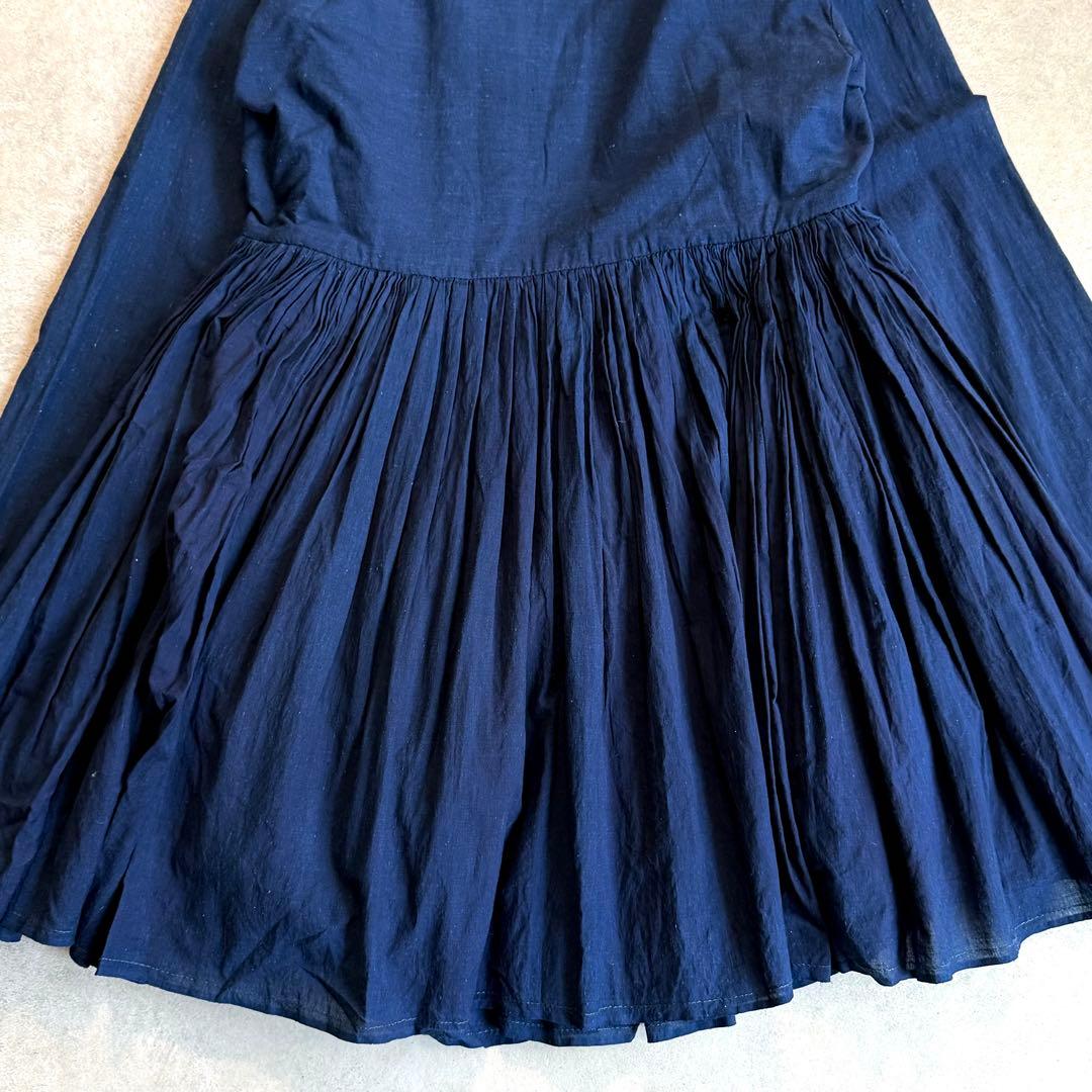 美品 ドーサ dosa ラバリジャケット インディゴ染 ギャザー サイズ3