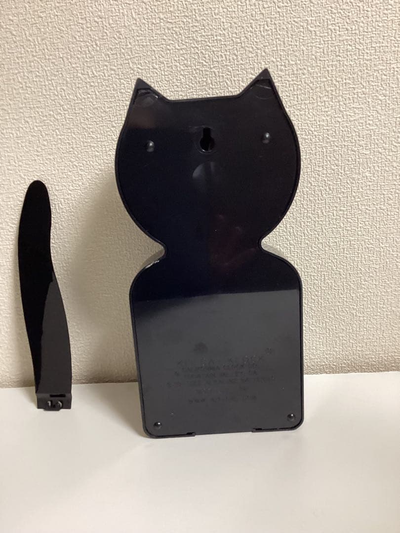 新品　Kit Cat Klock キットキャットクロック 猫型掛け時計 黒