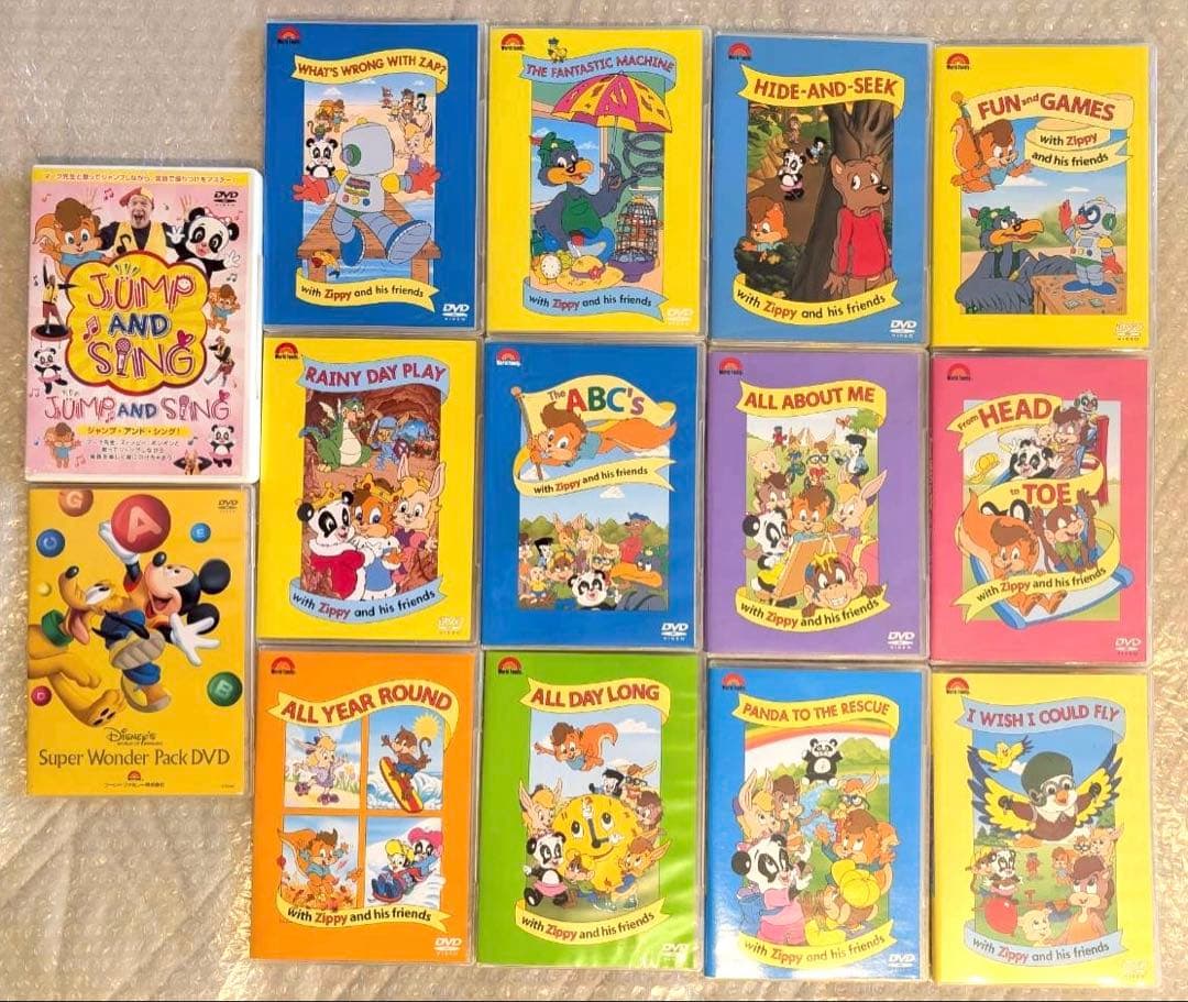 Zippy DVD 12枚 (薄型・字幕あり) & JUMP AND SING他