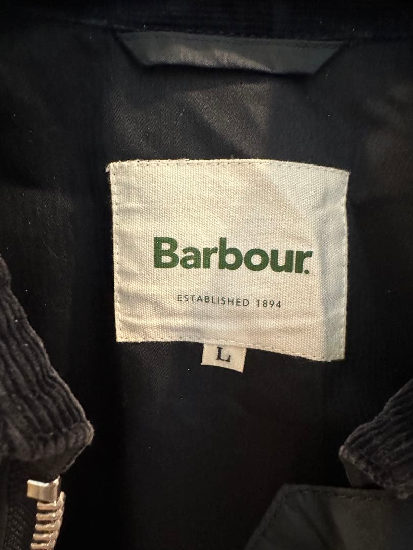 Barbour グレー 襟付きジャケット Lサイズ