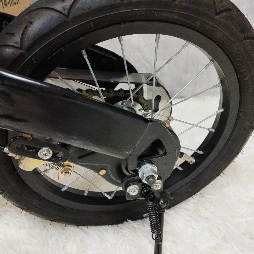 【未使用級】へんしんバイク　14インチ X14 ブラック スタンド＆空気入れ付