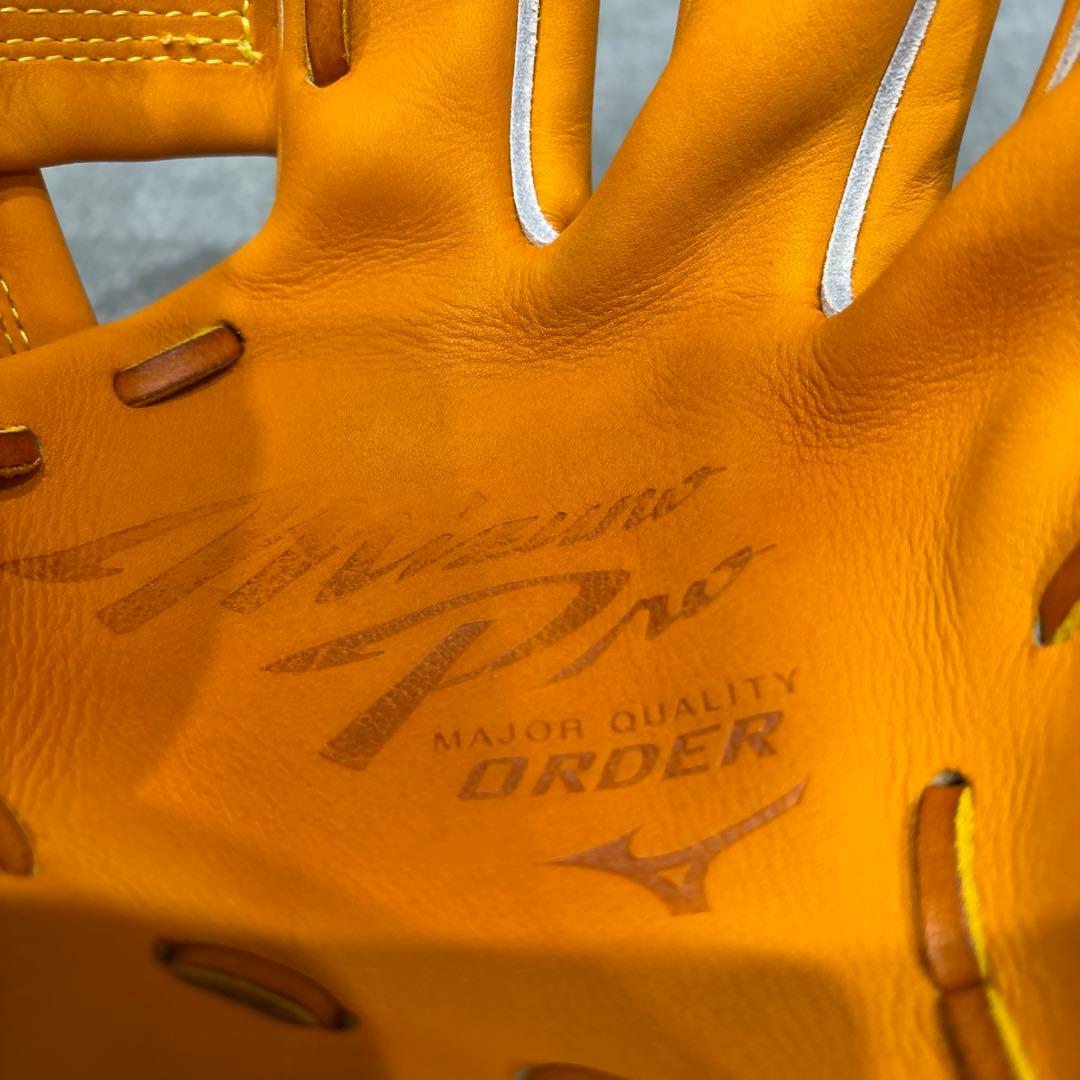 【美品】ミズノプロ 硬式オーダーグラブ 内野手Nモデル プレキシーエリート