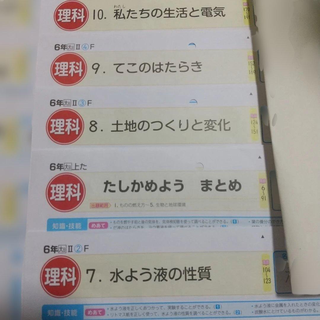 【最新】カラーテスト 小学6年理科 大日本図書