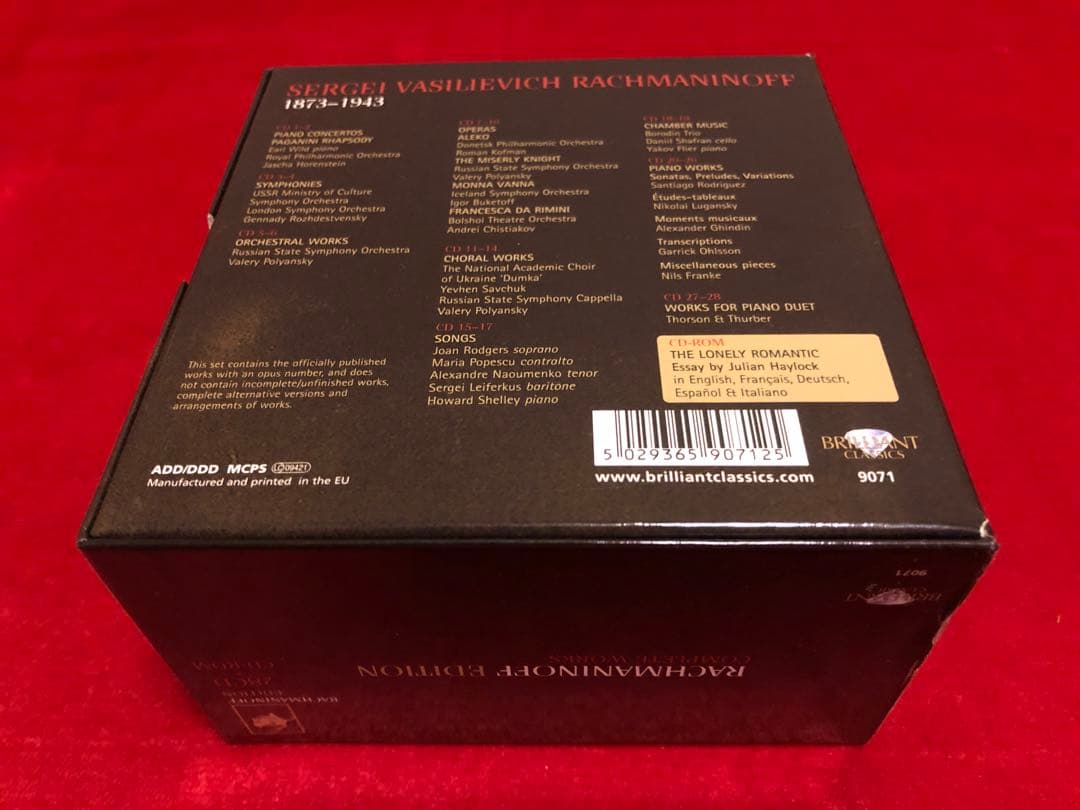 クラシック RACHMANINOFF EDITION COMPLETE WORKS