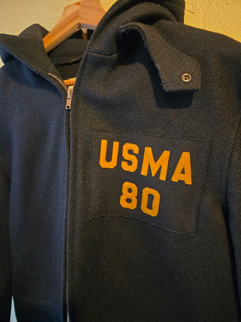 USMA 80 フード付きジャケット ネイビー カデットコート 古着