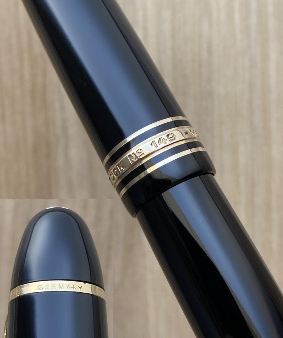 超美品 稀少 モンブラン 149 なで肩 14C 中金 細字 エボナイト 万年筆