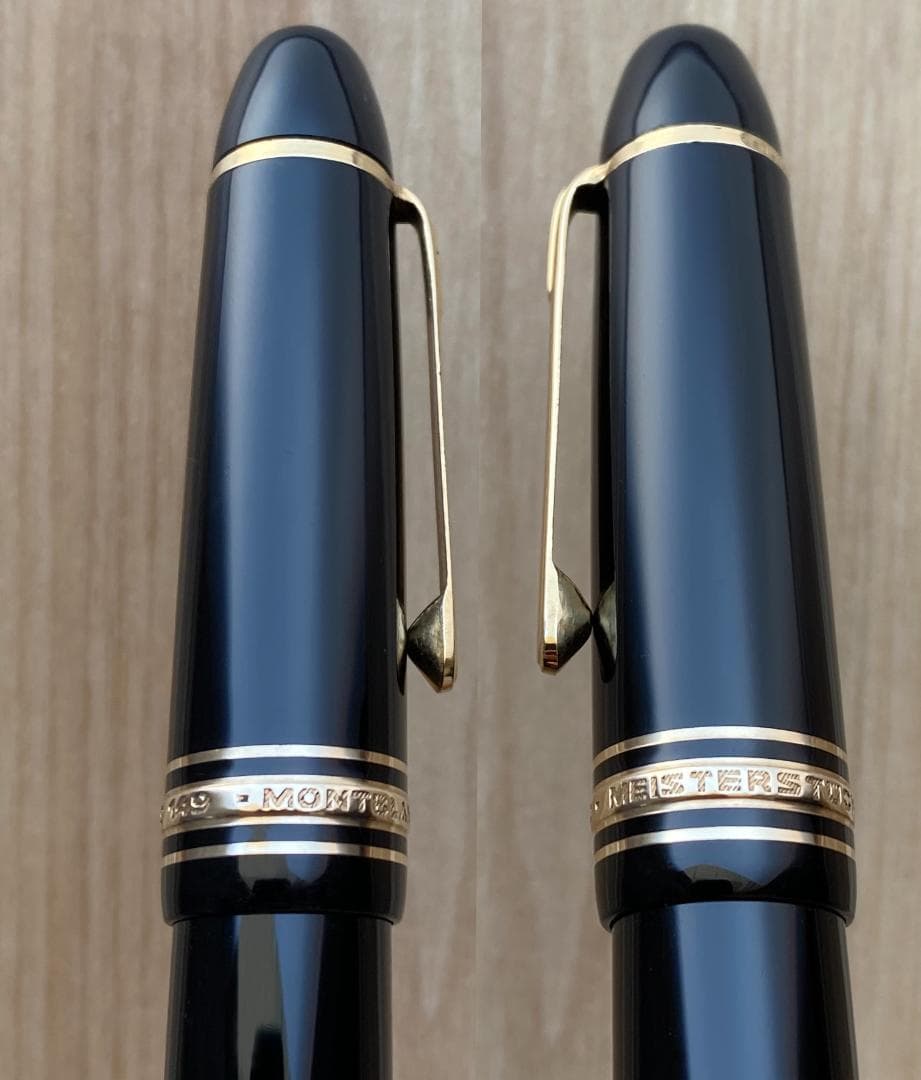 超美品 稀少 モンブラン 149 なで肩 14C 中金 細字 エボナイト 万年筆