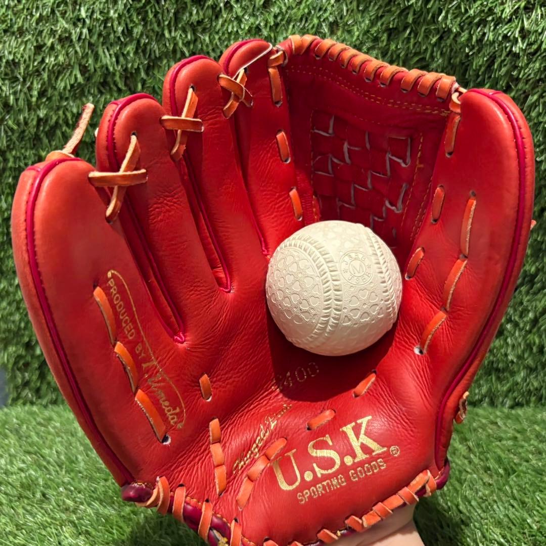 新品未使用　タグ付き野球グラブ　グローブ　一般軟式大人用　投手用　usk ウメダ