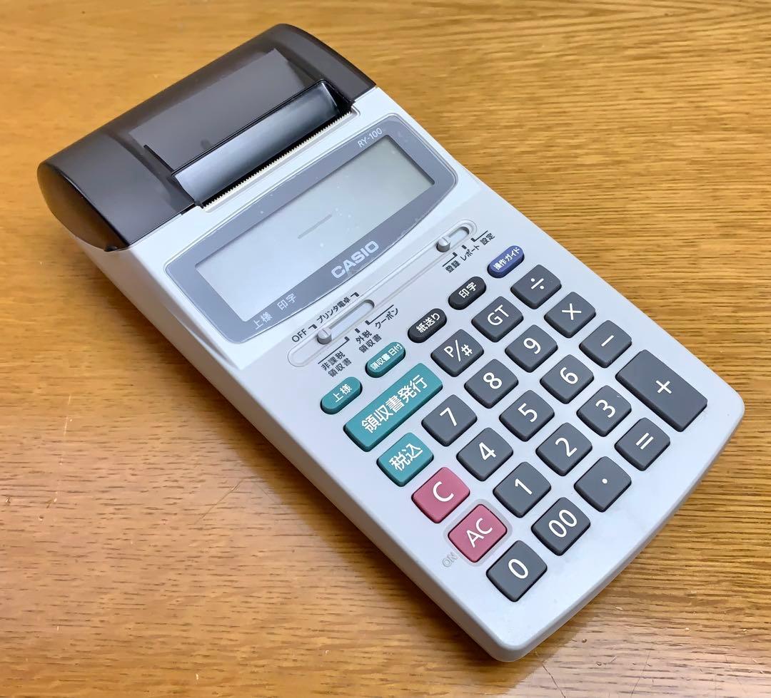 【美品】CASIO どこでも領収くん 領収証発行機 RY-100