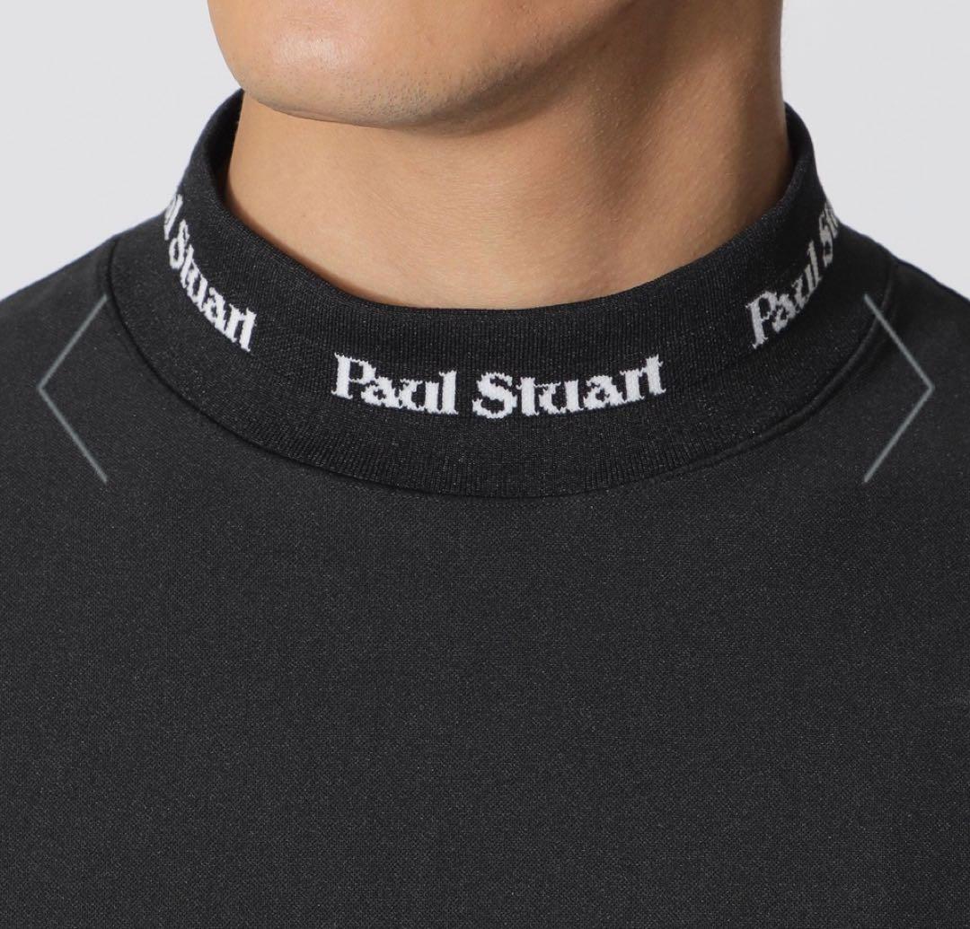 新品★Paul Stuart ゴルフ　モックネック半袖Tシャツ ブラック　L