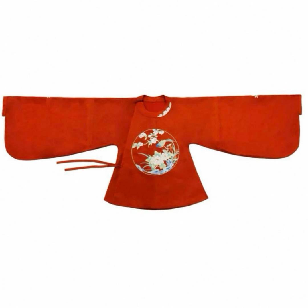 屏風　刺繍琵琶袖丸襟短衫 赤金色長袖アウター　明製漢服　中国伝統衣装　着物和服