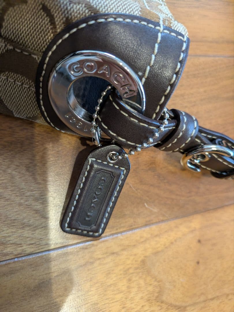 COACH ロゴデザイン ハンドバッグ ブラウン