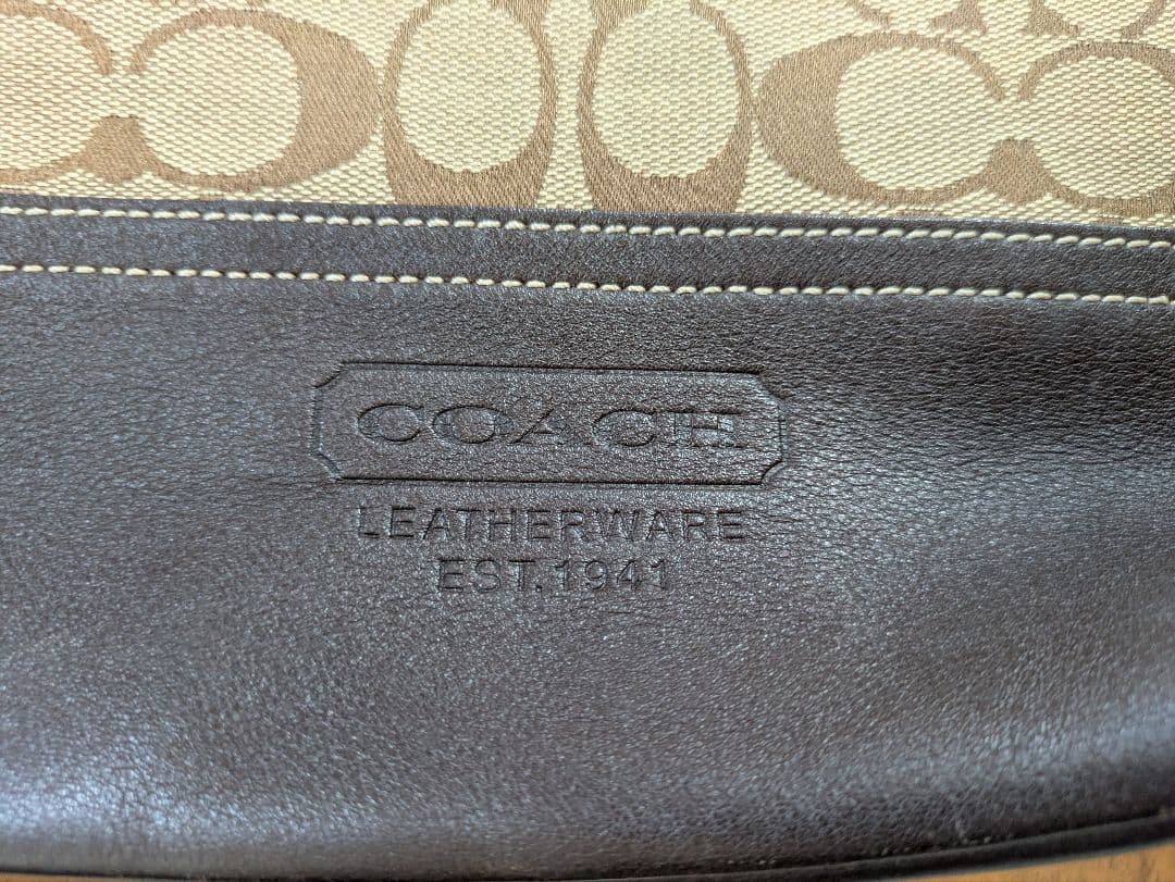 COACH ロゴデザイン ハンドバッグ ブラウン