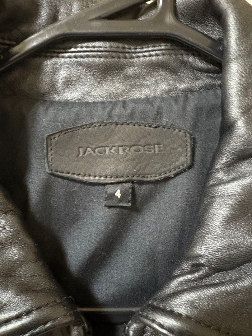 JACKROSE ジャックローズ　サイズ4 ラムレザー シングル ジャケット美品