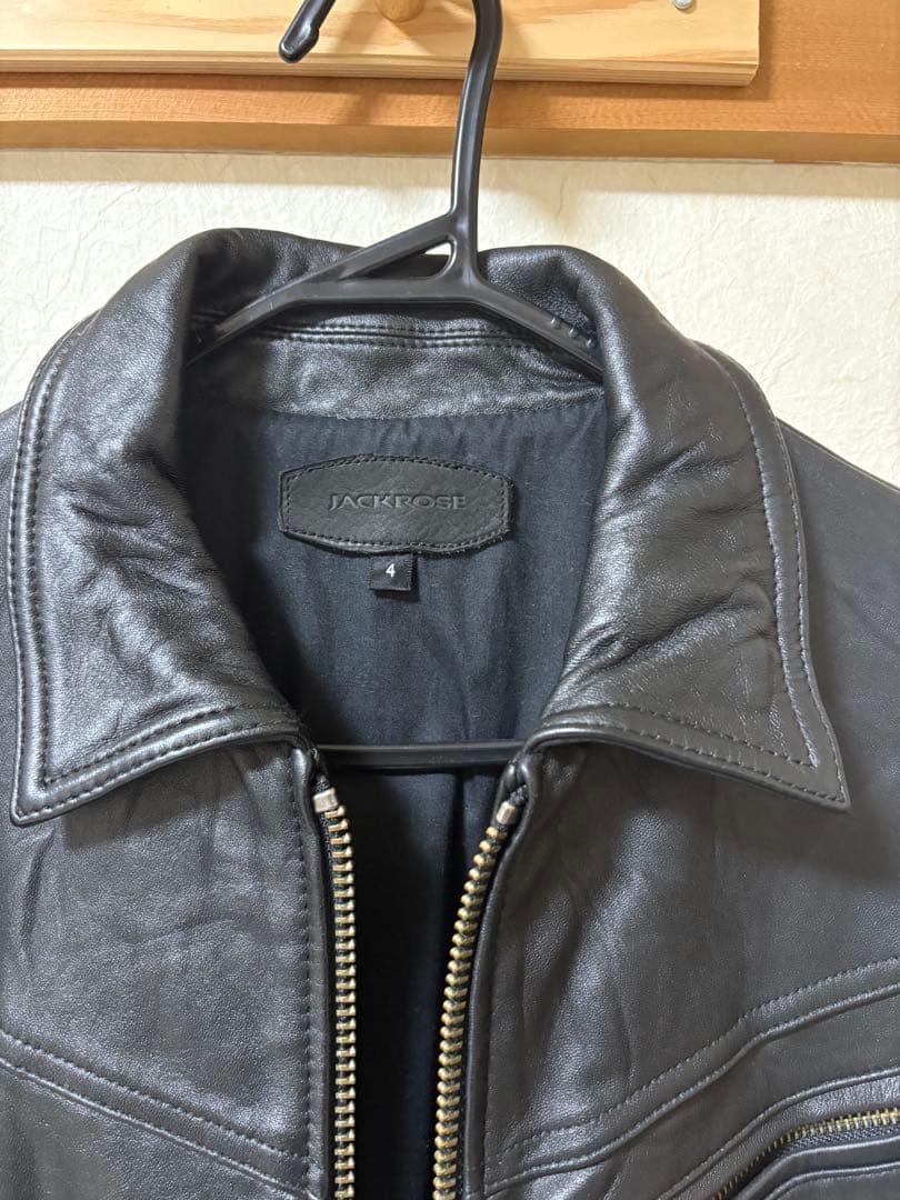 JACKROSE ジャックローズ　サイズ4 ラムレザー シングル ジャケット美品