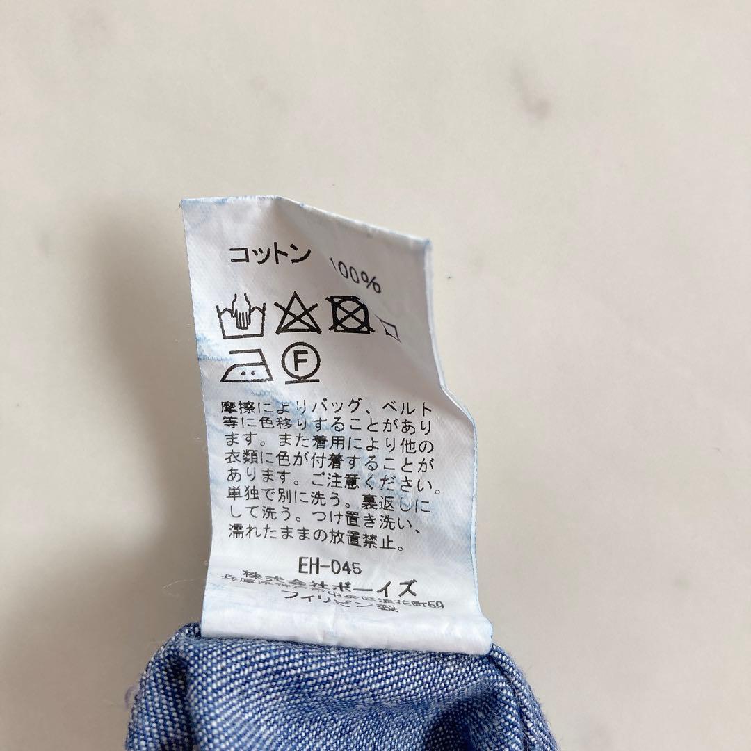 美品　DANTON デニムシャツワンピース　ダンガリー