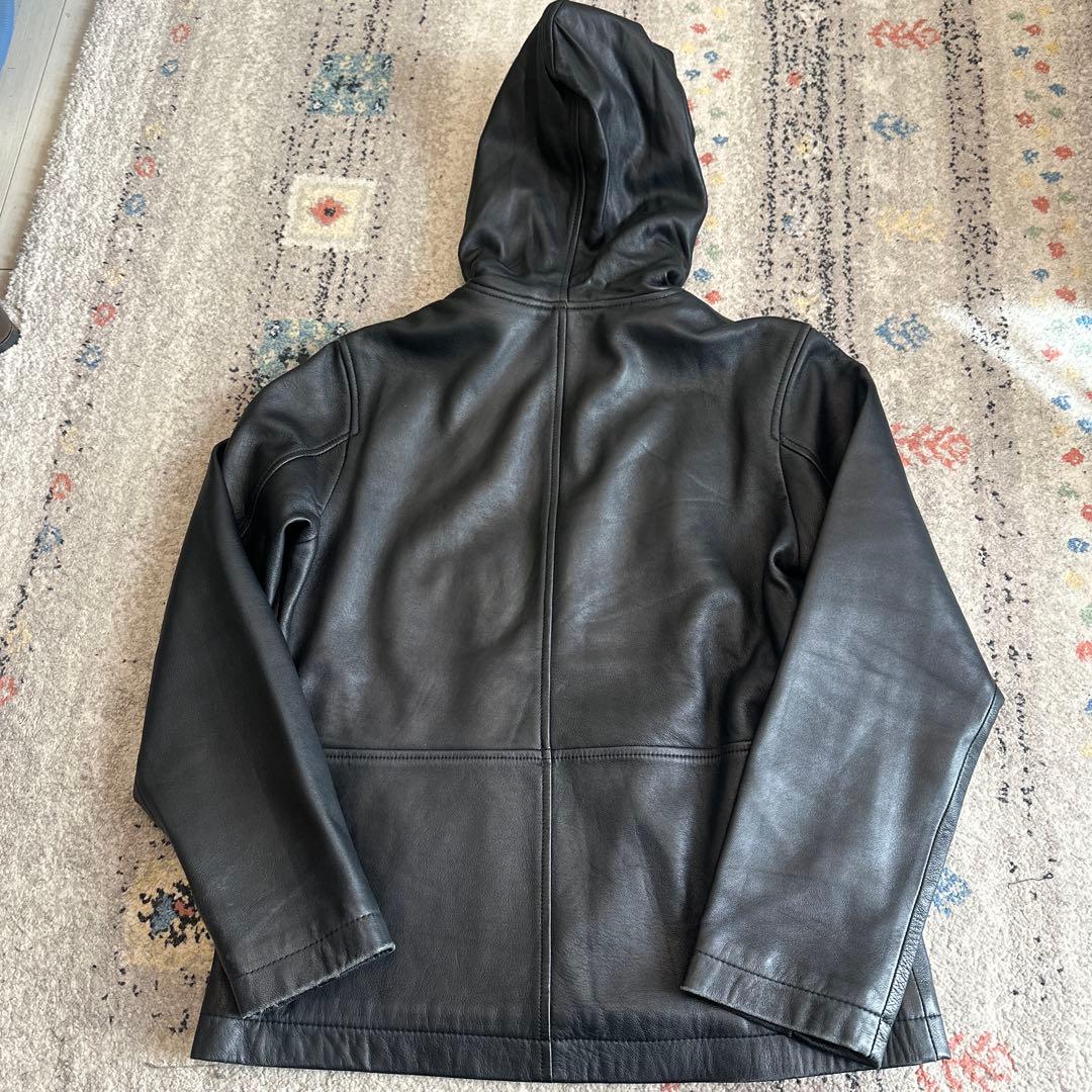 old gap レザー フーディ パーカー ラムレザー y2k FUJIくん着用