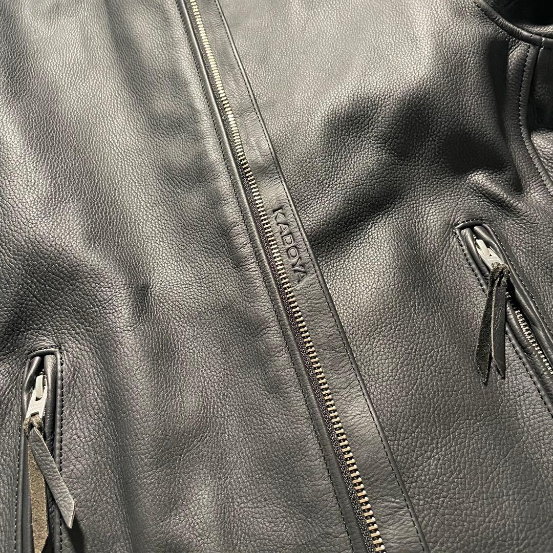 【極美品】KADOYA カドヤ EURUS シングルライダース 牛革 黒 L