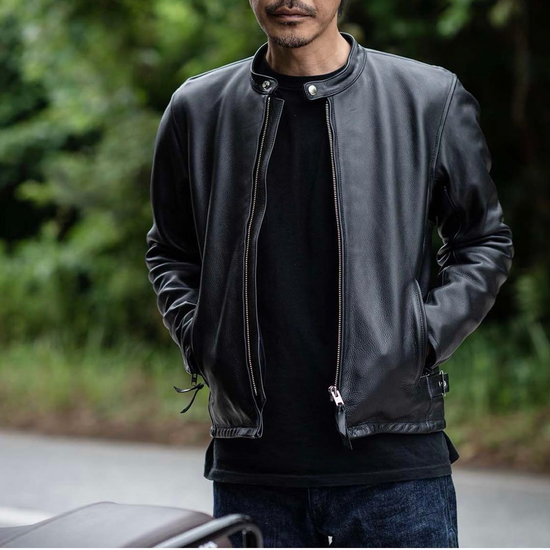 【極美品】KADOYA カドヤ EURUS シングルライダース 牛革 黒 L