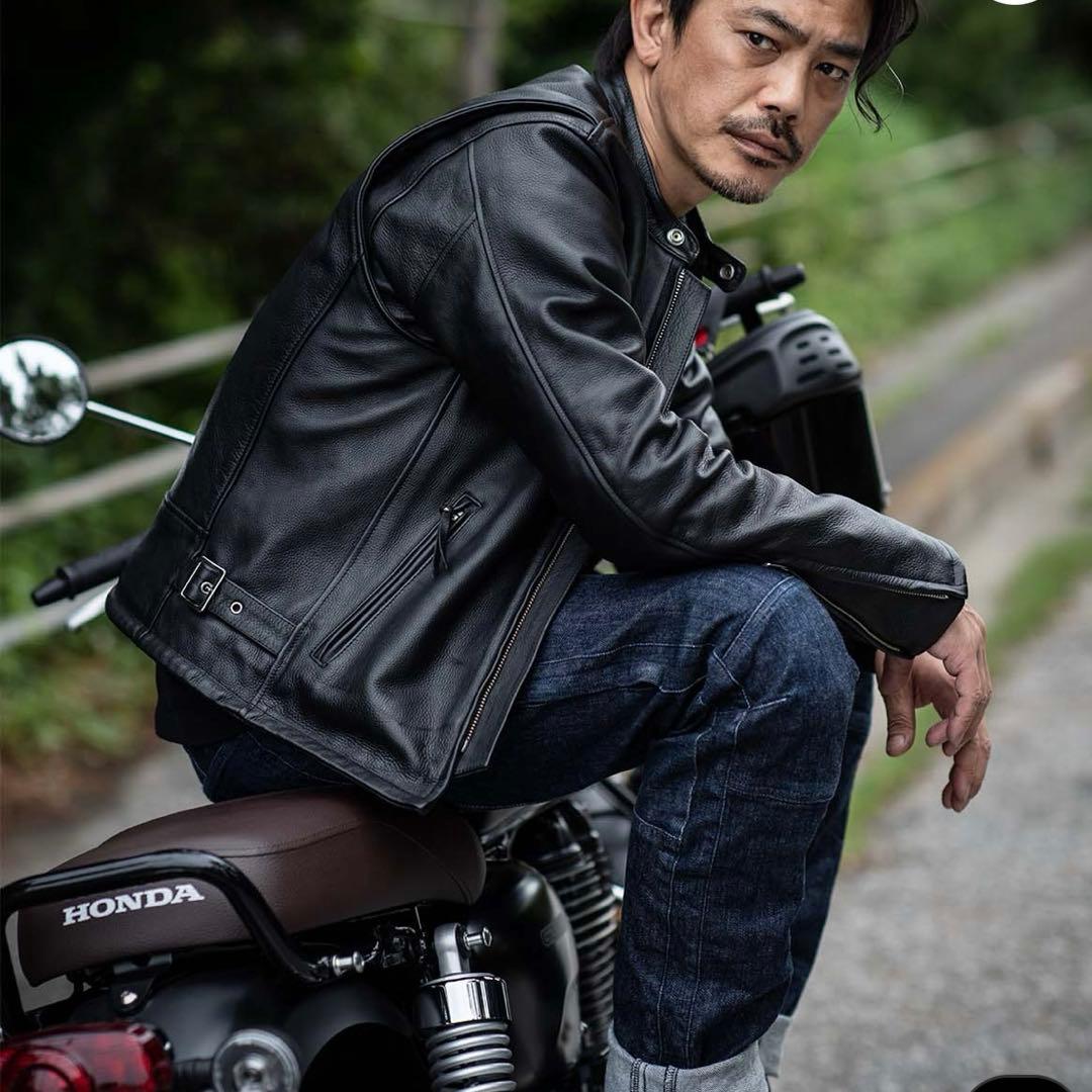 【極美品】KADOYA カドヤ EURUS シングルライダース 牛革 黒 L