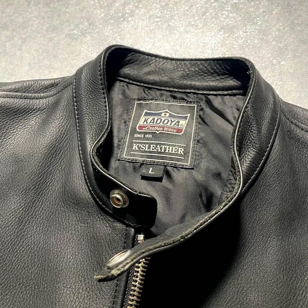 【極美品】KADOYA カドヤ EURUS シングルライダース 牛革 黒 L