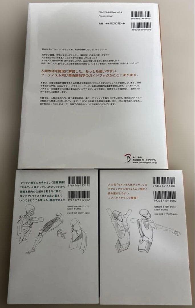 スカルプターのための美術解剖学 箱と円筒で描く 関節と筋肉の働き セット