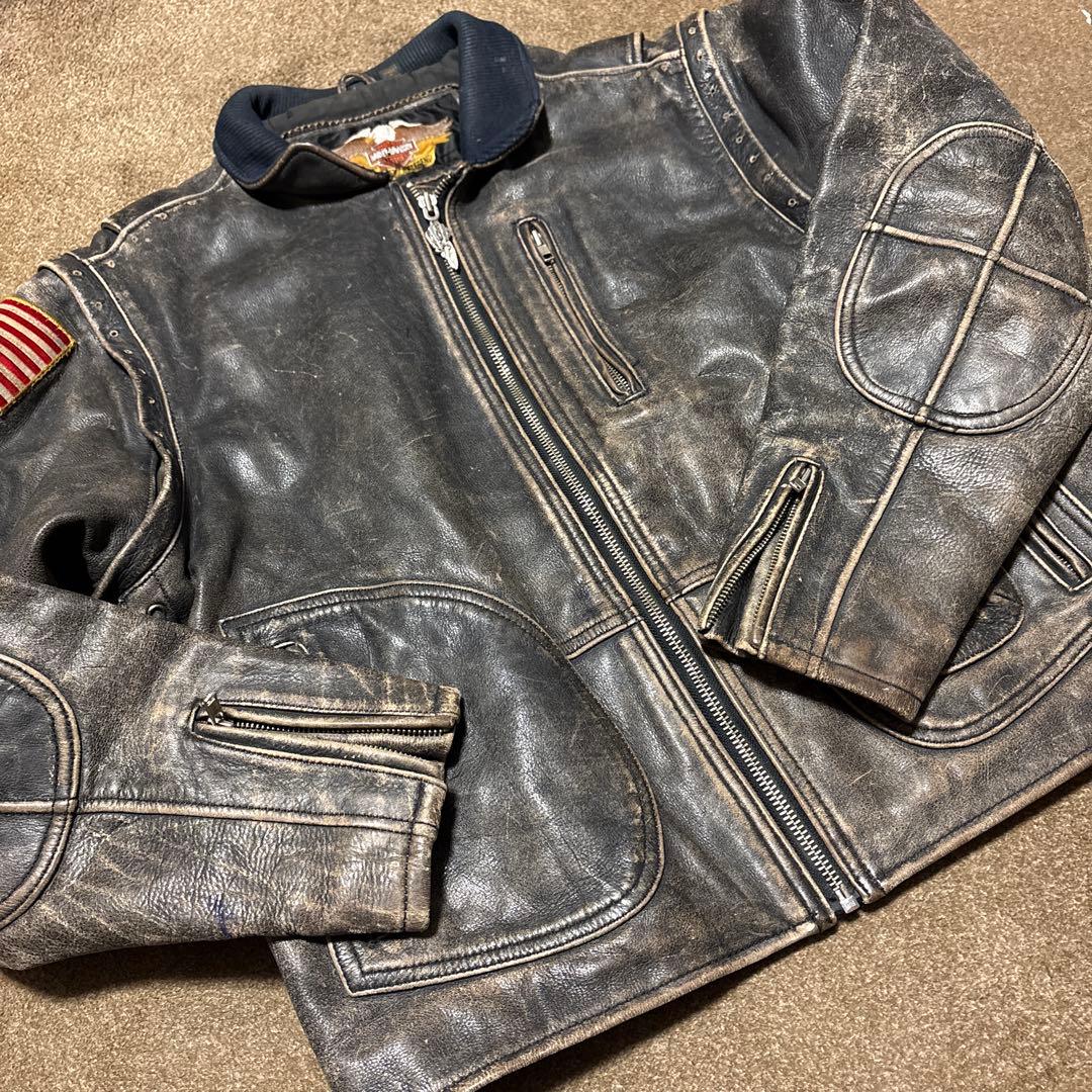 Ｌサイズ ハーレーダビッドソン　シングルライダースジャケット