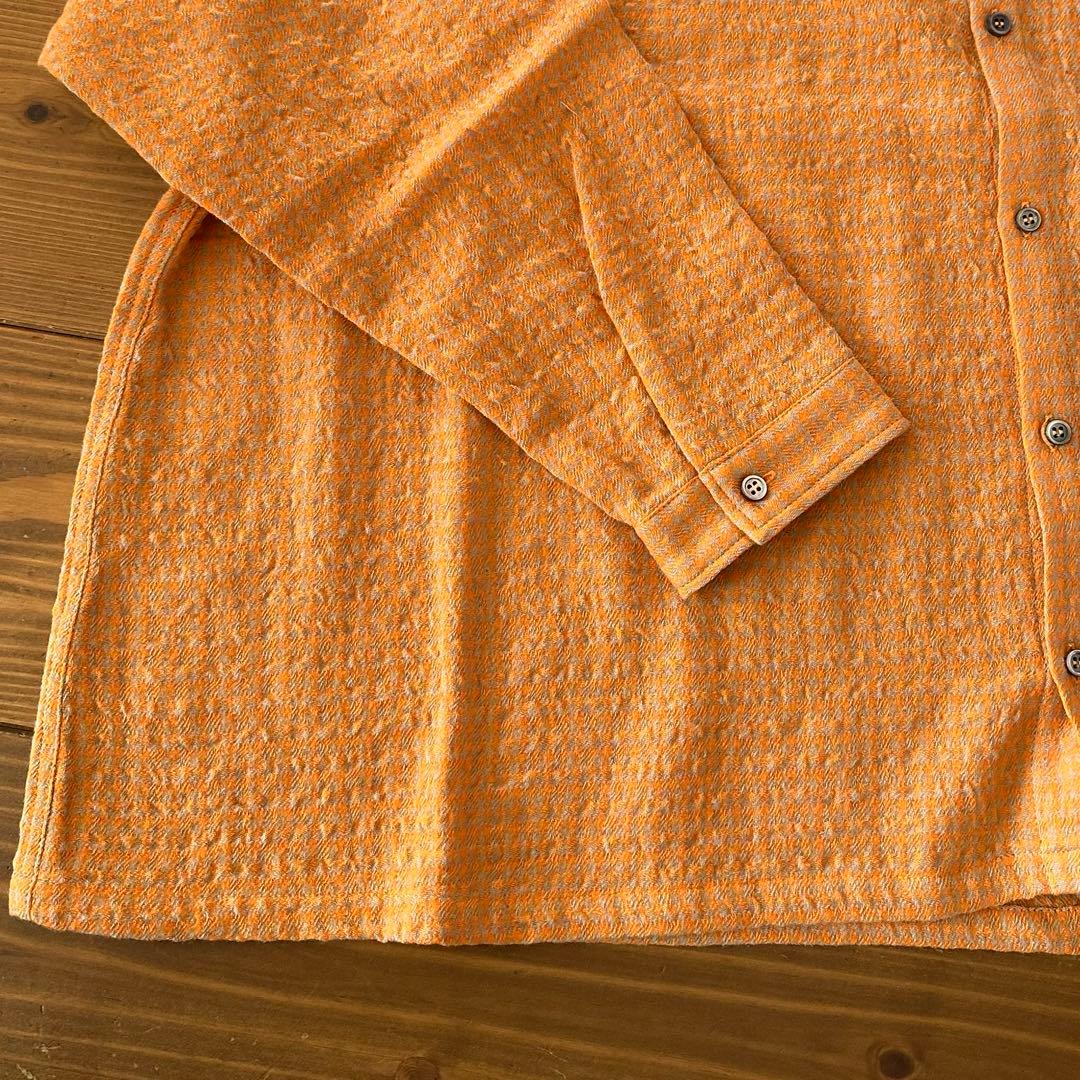 定価¥23100 イチアンティークス ウールガーゼ ギンガムチェック シャツ
