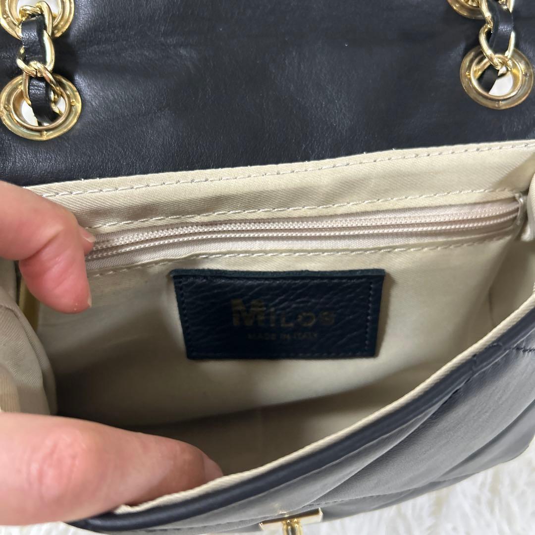 【MILOS/ミロス】BIGキルティングチェーンBag